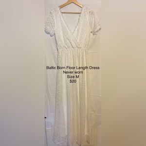 Baltic Born White Lace Maxi Dress - NEVER WORN